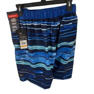 Speedo Mens 4-Way Comfort Stretch Swim Trunks - Size L